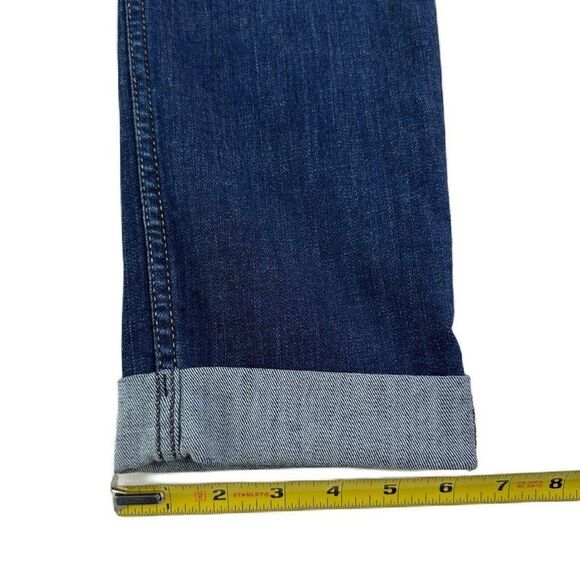 Hudson Bacara Crop Straight Leg Cuffed Jeans Dark Blue Vina Women’s 27 Stretch - Picture 14 of 14